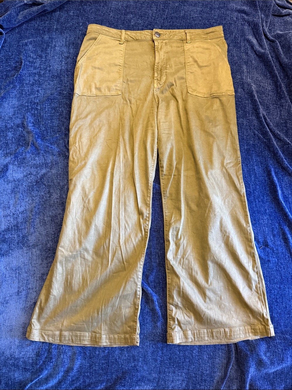 Kut from the Kloth Olive Green Meg Wide-Leg Pants